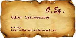 Odler Szilveszter névjegykártya