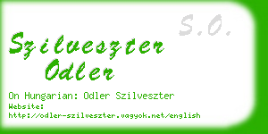 szilveszter odler business card